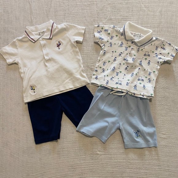 Kissy Kissy Other - Kissy Kissy 9M Polo Shirt + Shorts Sets (Lot of 2)